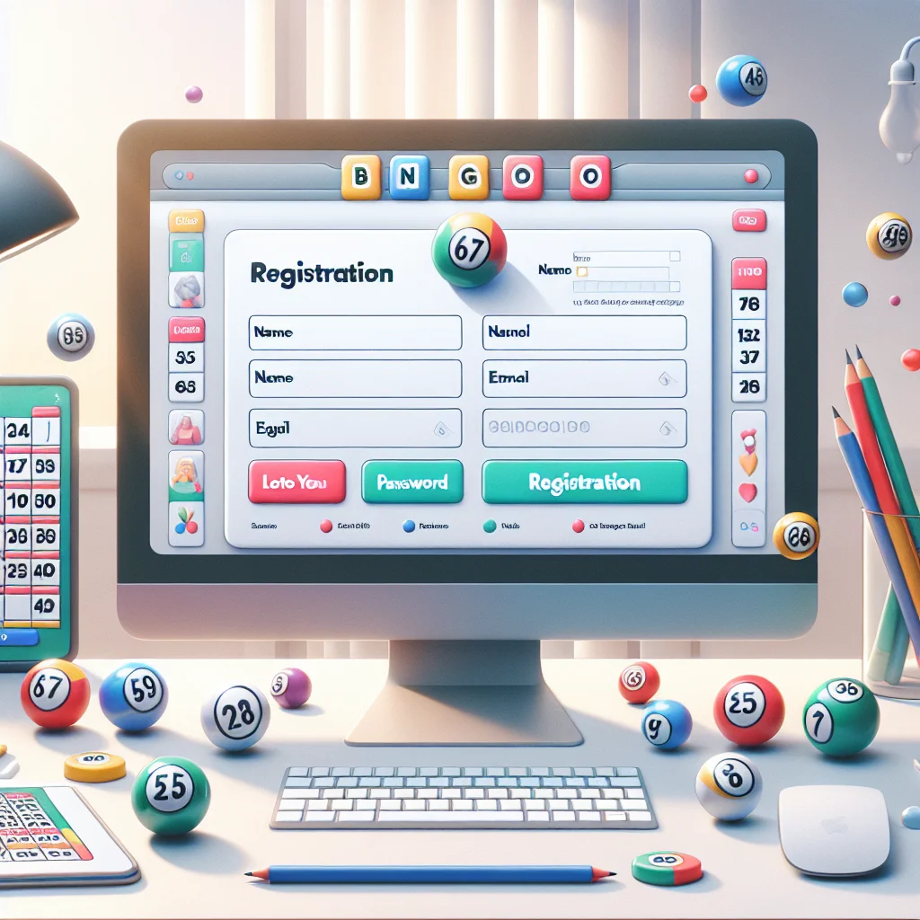 Exemplo de tela de registro em um site de bingo online